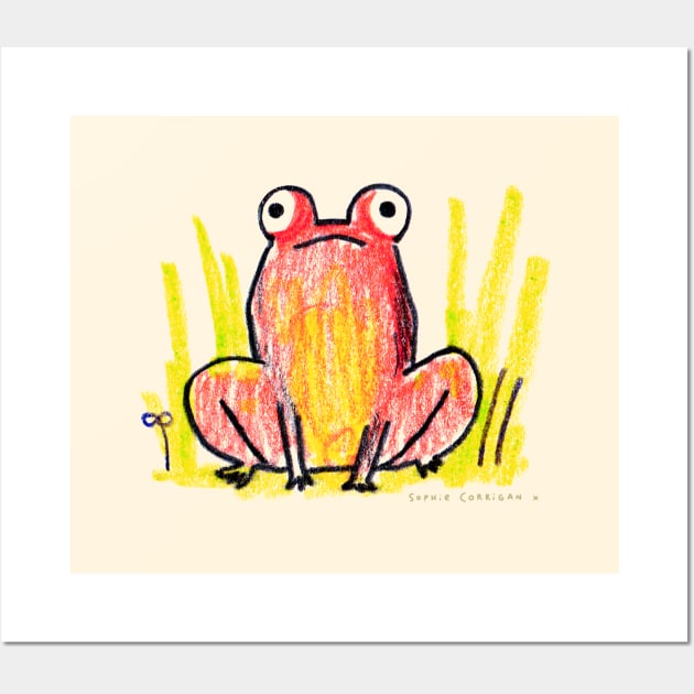 Red Frog Wall Art by Sophie Corrigan